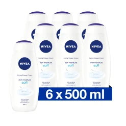 NIVEA 6x Douchecrème Soft 500 ml
