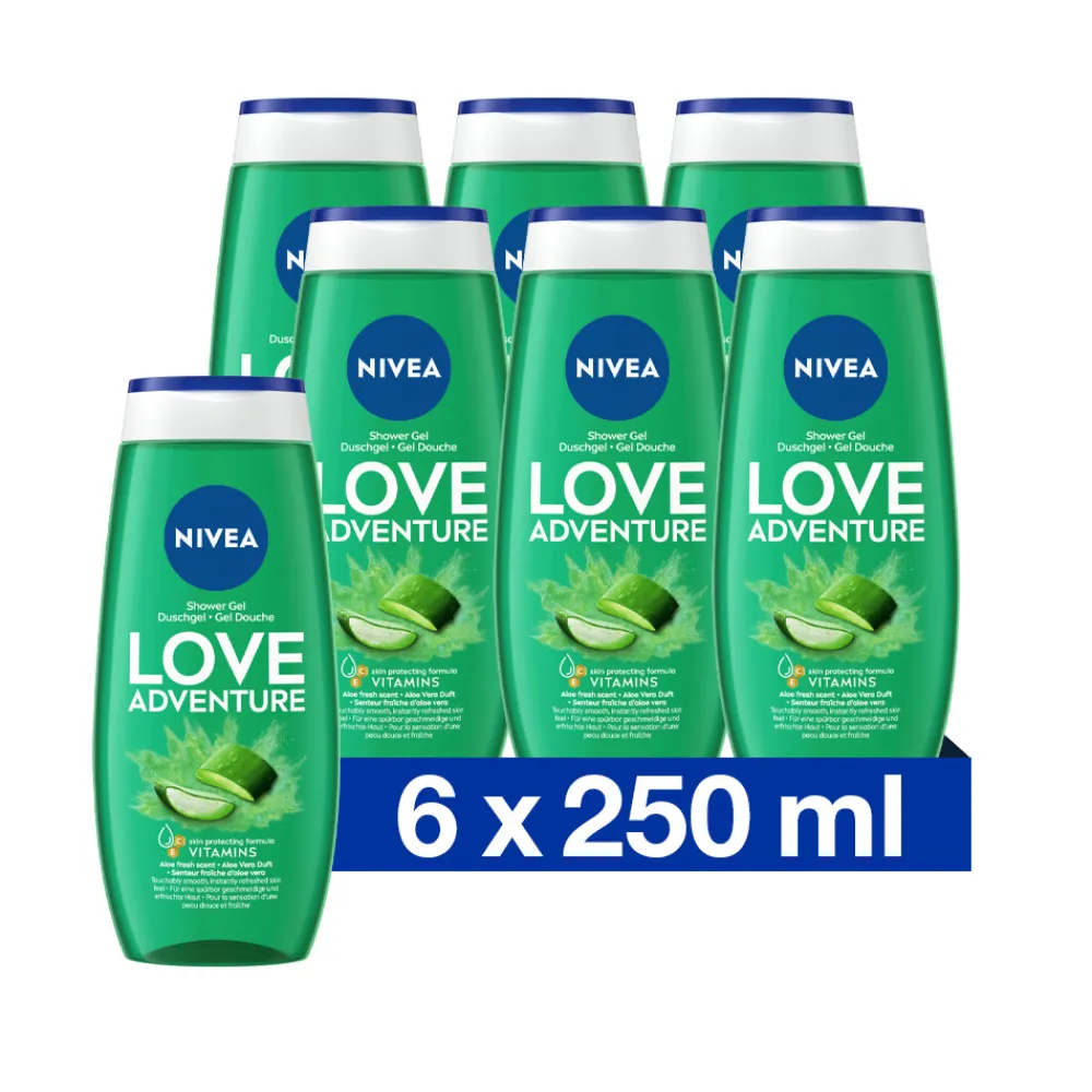 NIVEA 6x Douchegel Love Nature 250 ml