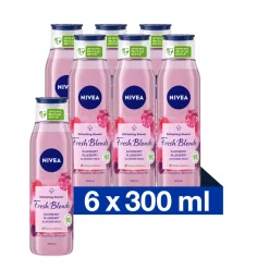 NIVEA 6x Fresh Blends Douchegel Fresh Blends Raspberry 300 ml