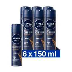 NIVEA Men 6x Deep Espresso Anti Transpirant Spray 150 ml