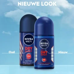 NIVEA Men 6x Deodorant Roller Dry Impact 50 ml