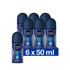 NIVEA Men 6x Deodorant Roller Dry Fresh 50 ml