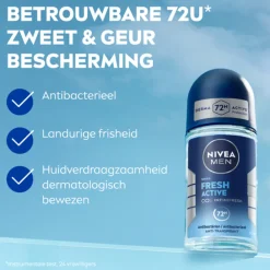 NIVEA Men 6x Deodorant Roller Fresh Active 50 ml
