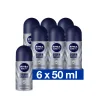 NIVEA Men 6x Deodorant Roller Silver Protect Dynamic Power 50 ml