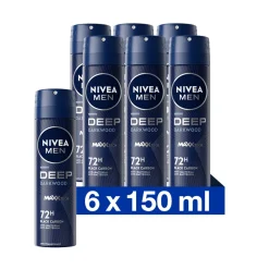 NIVEA Men 6x Deodorant Spray Deep 150 ml