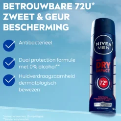 NIVEA Men 6x Deodorant Spray Dry Impact 150 ml