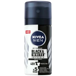 NIVEA Men 3x Deodorant Spray Invisible for Black en White Power 35 ml