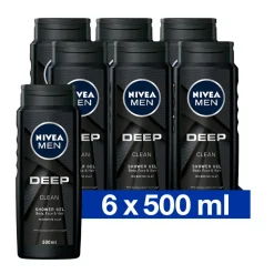 NIVEA Men 6x Douchegel Deep Clean 500 ml