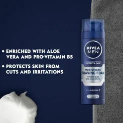 Heren NIVEA Men 6x Scheerschuim Protect & Care Hydraterend 250 ml