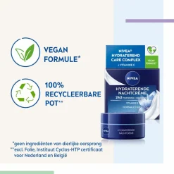 NIVEA 3x Nachtcrème Hydraterend 50 ml
