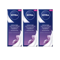 NIVEA 3x Nachtcrème Verzachtend 50 ml