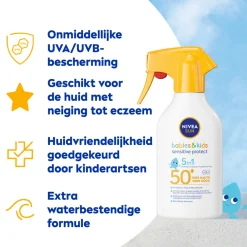 NIVEA Sun 6x Babies & Kids Sensitive Protect Zonnespray SPF 50+ 270 ml