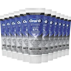 Oral-B 12x Tandpasta 3D White Houtskool 75 ml