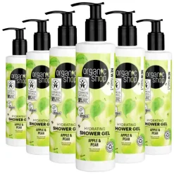 Organic Shop 6x Douchegel Apple and Pear 280 ml