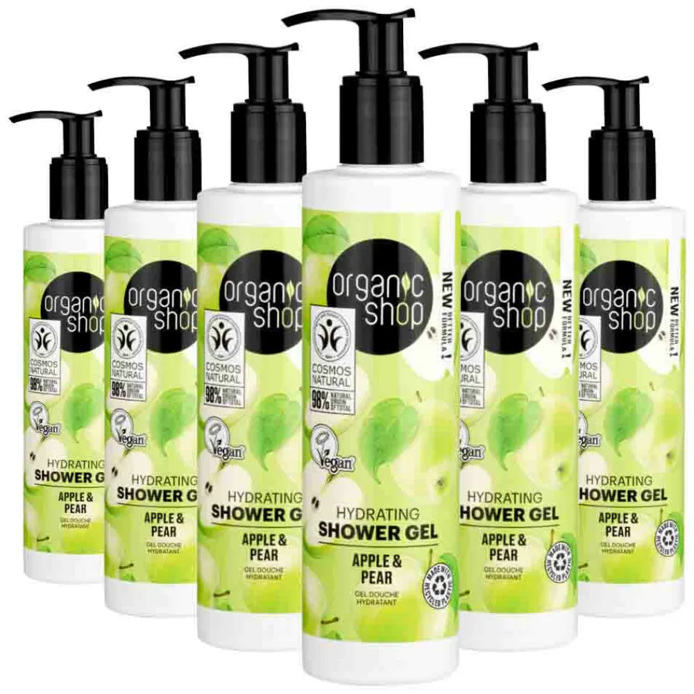 Organic Shop 6x Douchegel Apple and Pear 280 ml