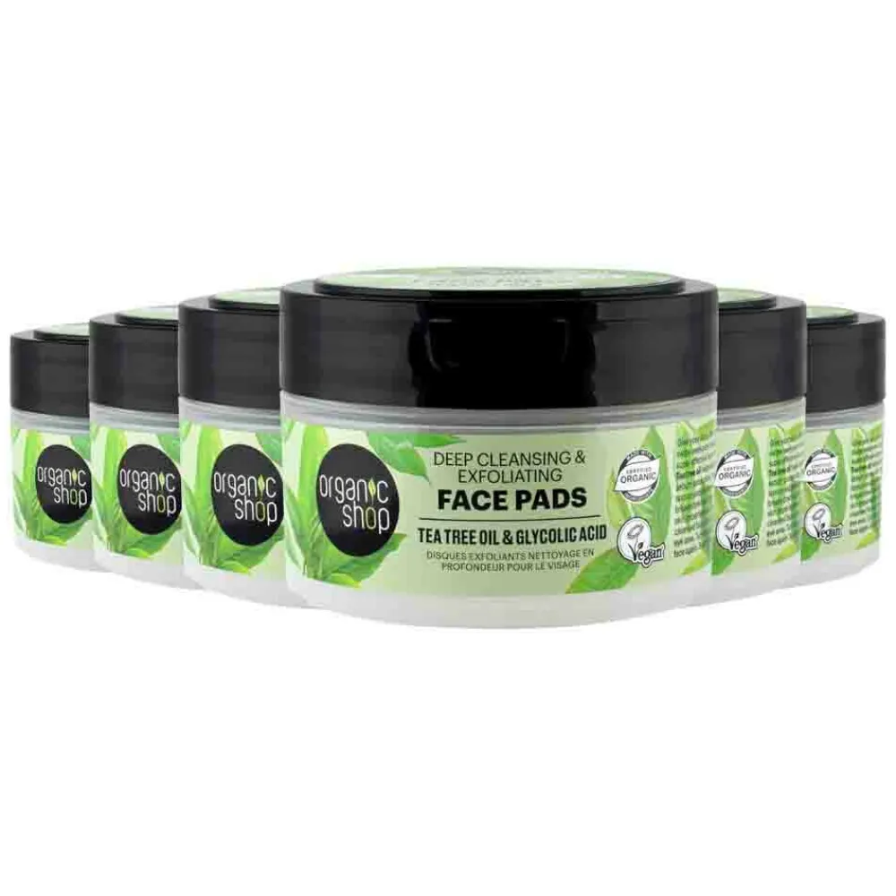 Organic Shop 6x Face Pads Deep cleansing 20 pcs