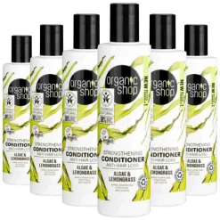 Organic Shop 6x Strengthening Conditioner Anti-Hair Loss Algae and Lemongrass 280 ml