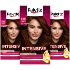 Palette 3x Intensive Oil-Care Color Haarkleuring 650 Kastanje Middenbruin