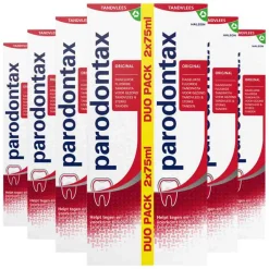 Parodontax 6x Tandpasta bij Bloeden Tandvlees Original 2 x 75 ml