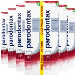 Parodontax 6x Tandpasta bij Bloedend Tandvlees Whitening 2 x 75 ml