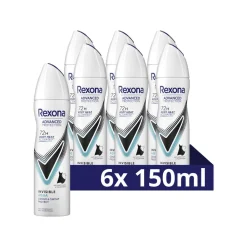 Rexona 6x Deodorant Spray Advanced Protection Invisible Aqua 150 ml