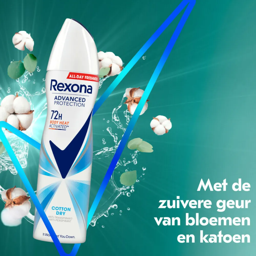 Rexona 6x Deodorant Spray Advanced Protection Cotton Dry 150 ml
