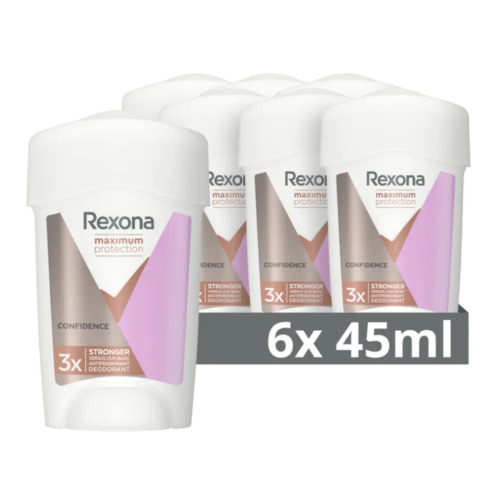 Rexona 6x Deodorant Stick Cream Maximum Protection Confidence 45 ml
