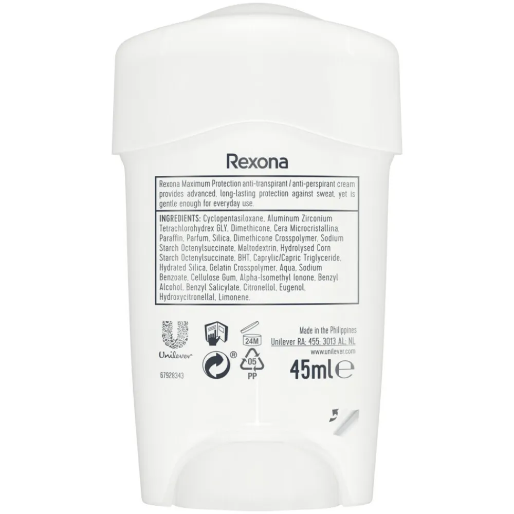 Rexona 6x Deodorant Stick Cream Maximum Protection Confidence 45 ml