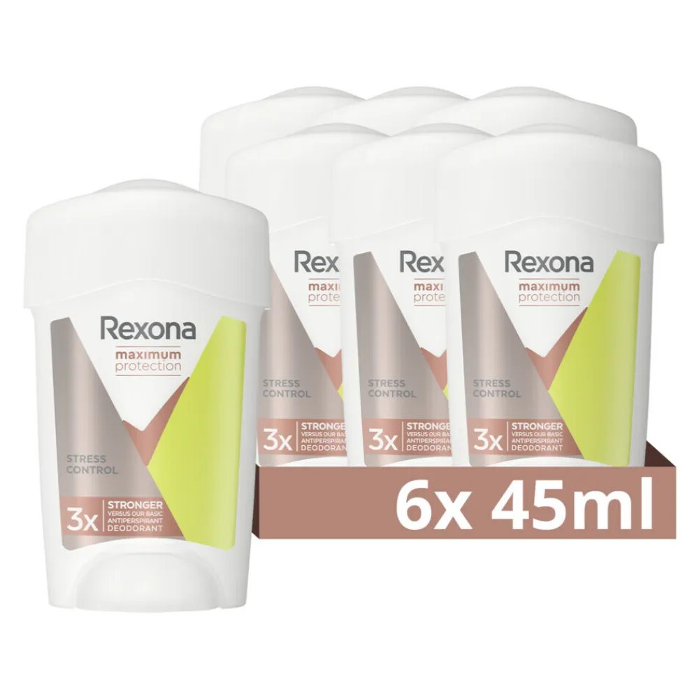 Rexona 6x Deodorant Stick Cream Maximum Protection Stress Control 45 ml