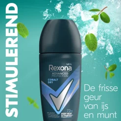 Rexona 6x Men Deodorant Roller Advanced Protection Dry Cobalt 50 ml