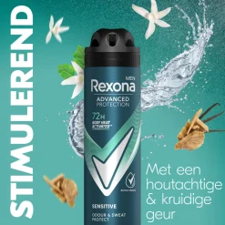 Rexona 6x Men Deodorant Spray Advanced Protection Sensitive 150 ml