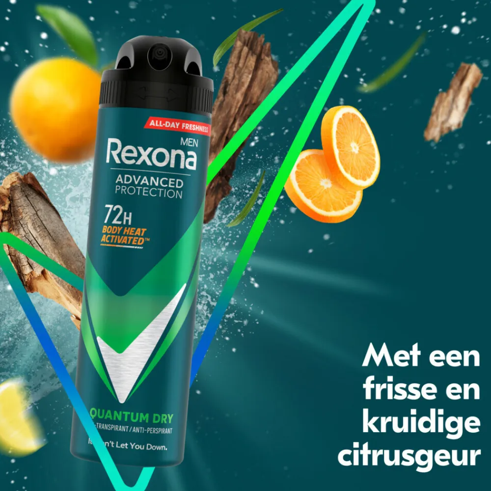 Rexona 6x Men Deodorant Spray Advanced Protection Quantum Dry 150 ml