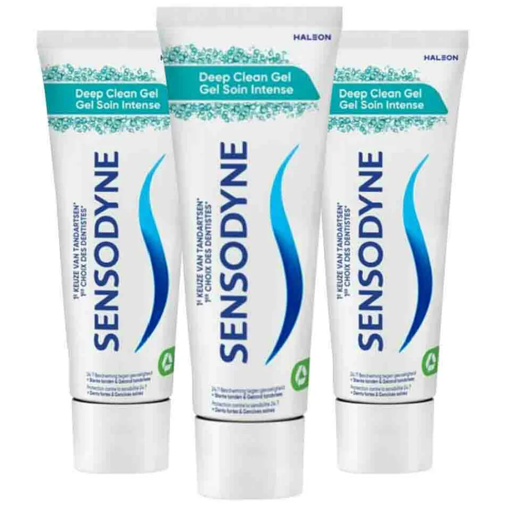 Sensodyne 3x Tandpasta Deep Clean Gel 75 ml