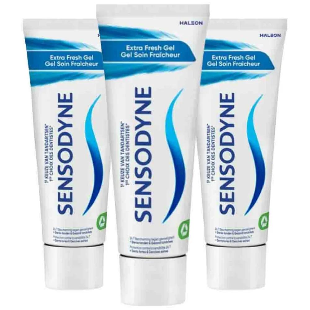 Sensodyne 3x Tandpasta Extra Fresh Gel 75 ml