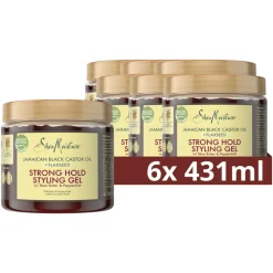 Shea Moisture 6x Strong Hold Styling Gel Jamaican Black Castor Oil + Flaxseed 431 ml