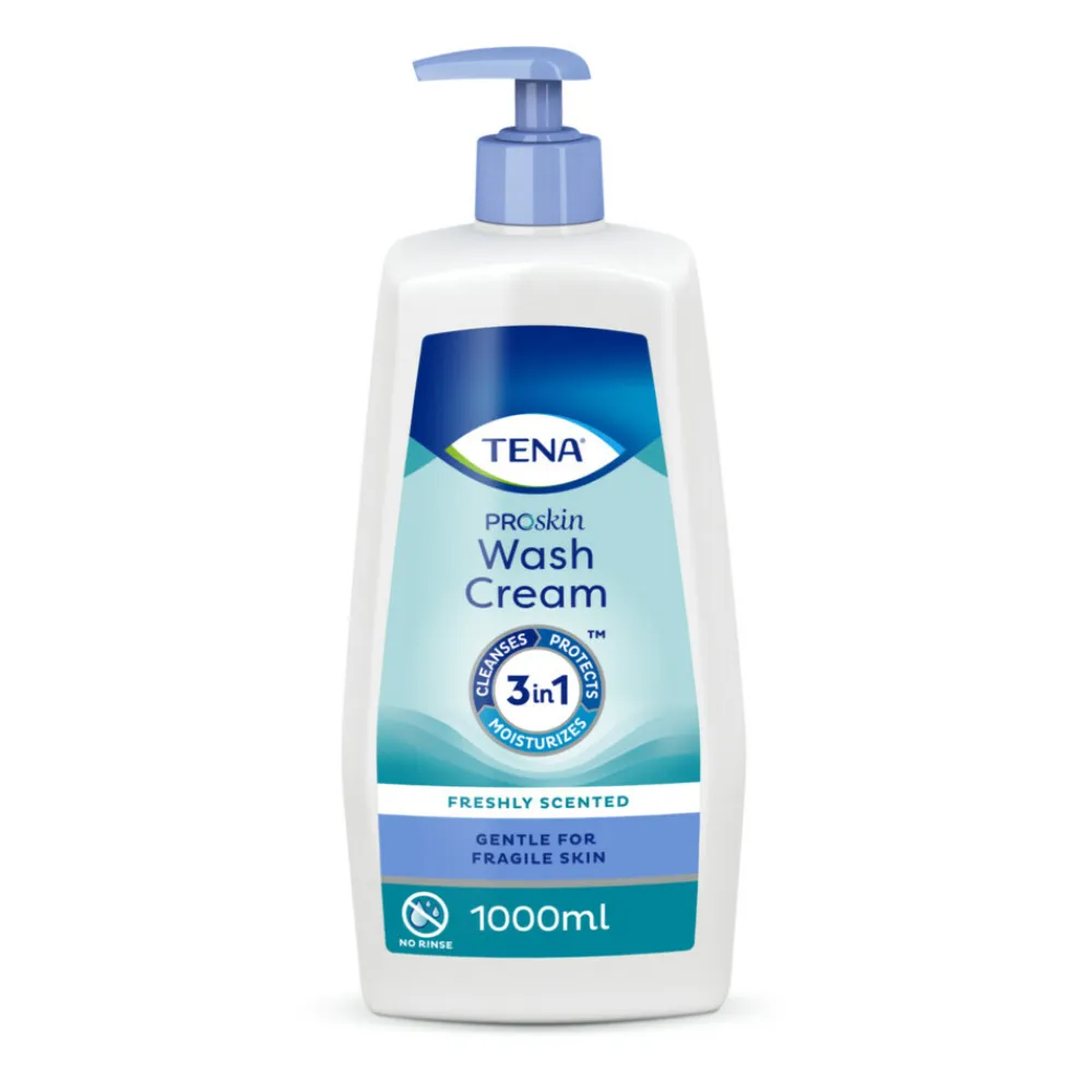 TENA 3x Proskin Wash Cream Pompfles 500 ml