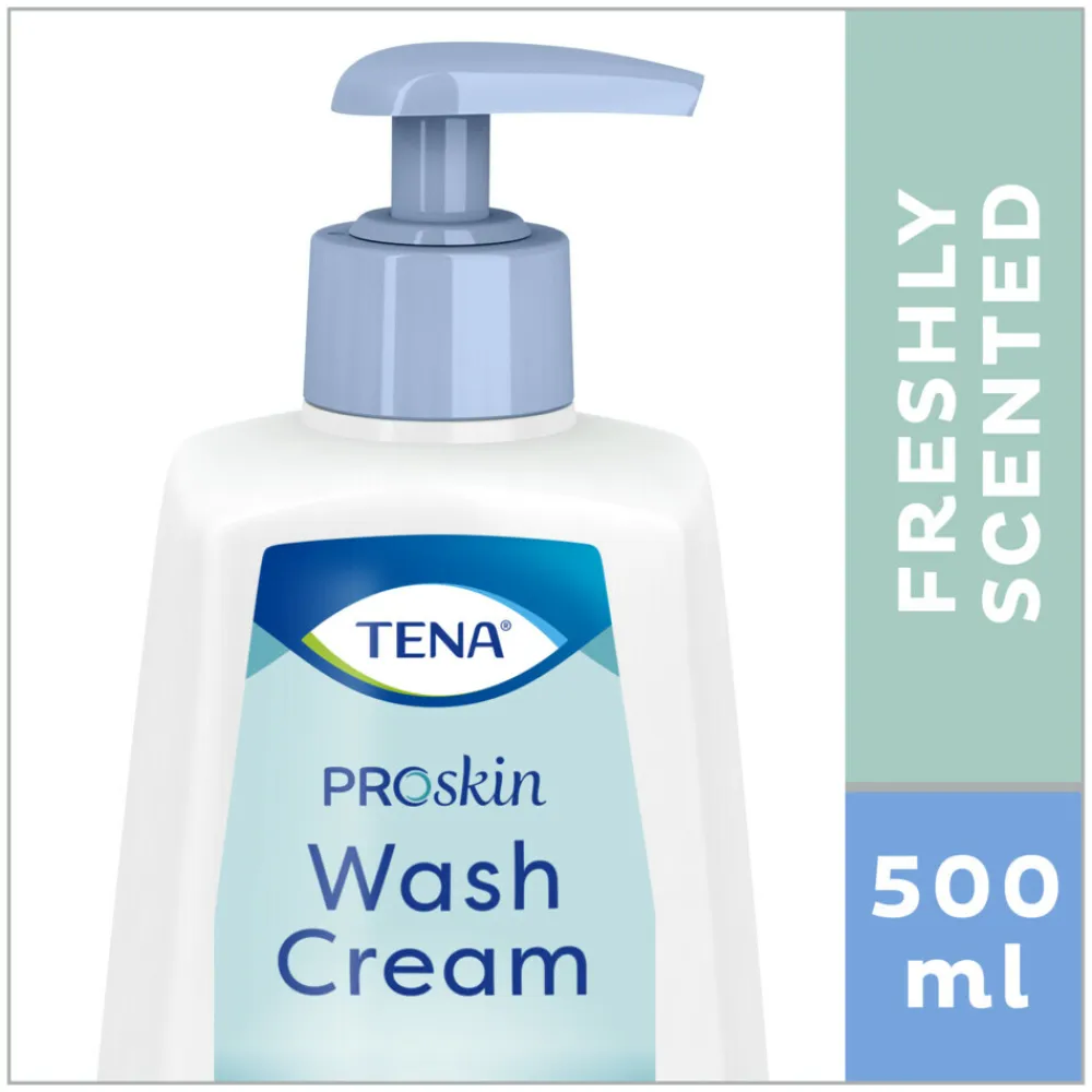 TENA 3x Proskin Wash Cream Pompfles 500 ml