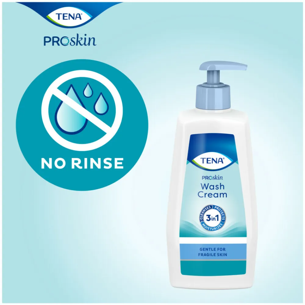 TENA 3x Proskin Wash Cream Pompfles 500 ml