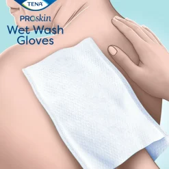 TENA 3x Proskin Wet Wash Gloves Mild Geparfumeerd 5 stuks