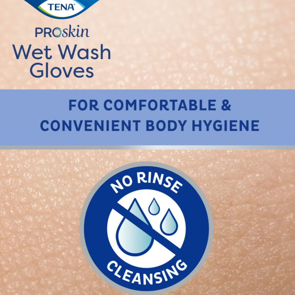 TENA 3x Proskin Wet Wash Gloves Mild Geparfumeerd 5 stuks