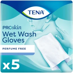 TENA 3x Proskin Wet Wash Gloves Zonder Parfum 5 stuks