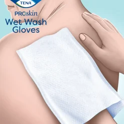 TENA 3x Proskin Wet Wash Gloves Mild Geparfumeerd 8 stuks