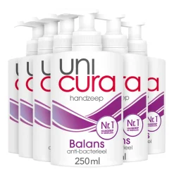 Unicura 6x Vloeibare Handzeep Anti Bacterieel Balans 250 ml