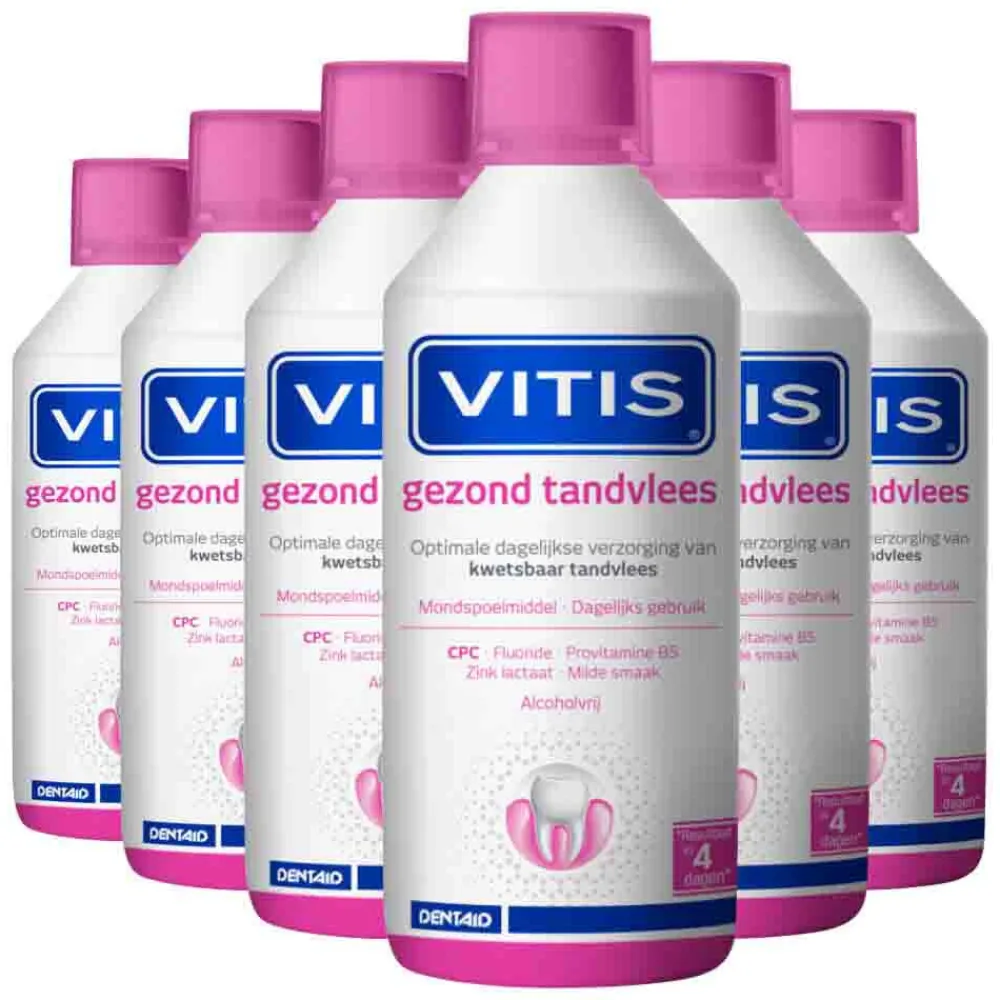 Vitis 6x Mondwater Gezond Tandvlees 500 ml