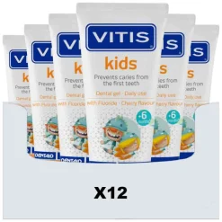 Vitis 12x Tandpasta Kids 6m+ 50 ml