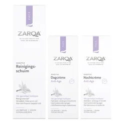 Zarqa Anti Age Set: dagcrème, nachtcrème en reiningingsschuim Pakket