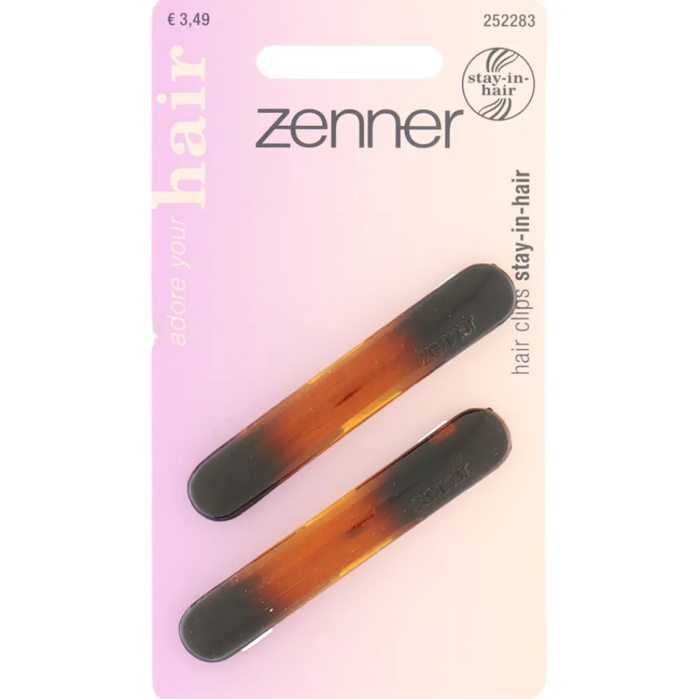 Zenner Haarspeld Stay in Hair Bruin 7,5 cm 2 stuks